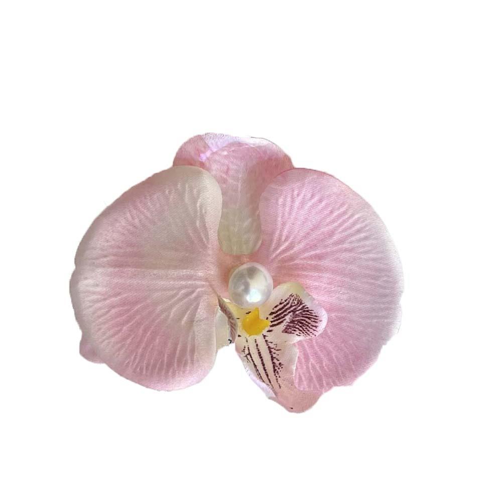 Bohemian Style Butterfly Orchid Hair Clip Sweet Women Side Clip Simple Orchid Flower Hairpin Party