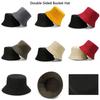 Stylish Unisex Oversize Bucket Hat For Big Head, Double Sided Cotton Cap For Sun And Wind Protection
