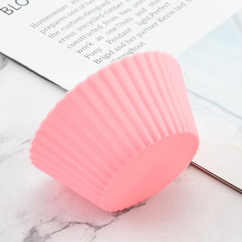 7Pcs/Lot Silicone Cake Cup Round Shaped Cupcake Baking Molds Cooking Cake Tools