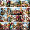 5D Diamond Painting New Arrivals House Flower Home Decor Full Square Round Embroidery Landscape Mosaic Wall Art
