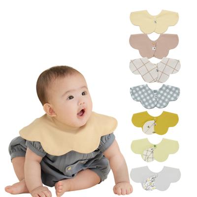 Konny Mix Bib Set Baby Bib Rolling Bib Absorbent and Simple for Girls and Boys Baby Coordination Baby Shower Gift Stylish Present Ivory Sage Yellow