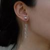 White Quartz Long Drop Earrings