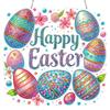 Happy Easter DIY 2D Flat Acrylic Hanging Diamond Art Kits Double Sided Diamond Painting Rhinestone Pendant for Home Garden Decor