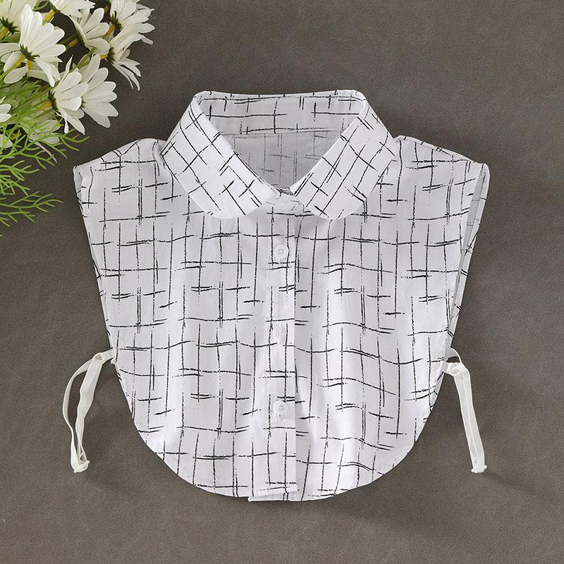 Perfect Match New Fake Collar Shirt Women White Lapel Ruffles Stand False Collar Woman Girls Detachable Collar Lace Removable Half Shirt