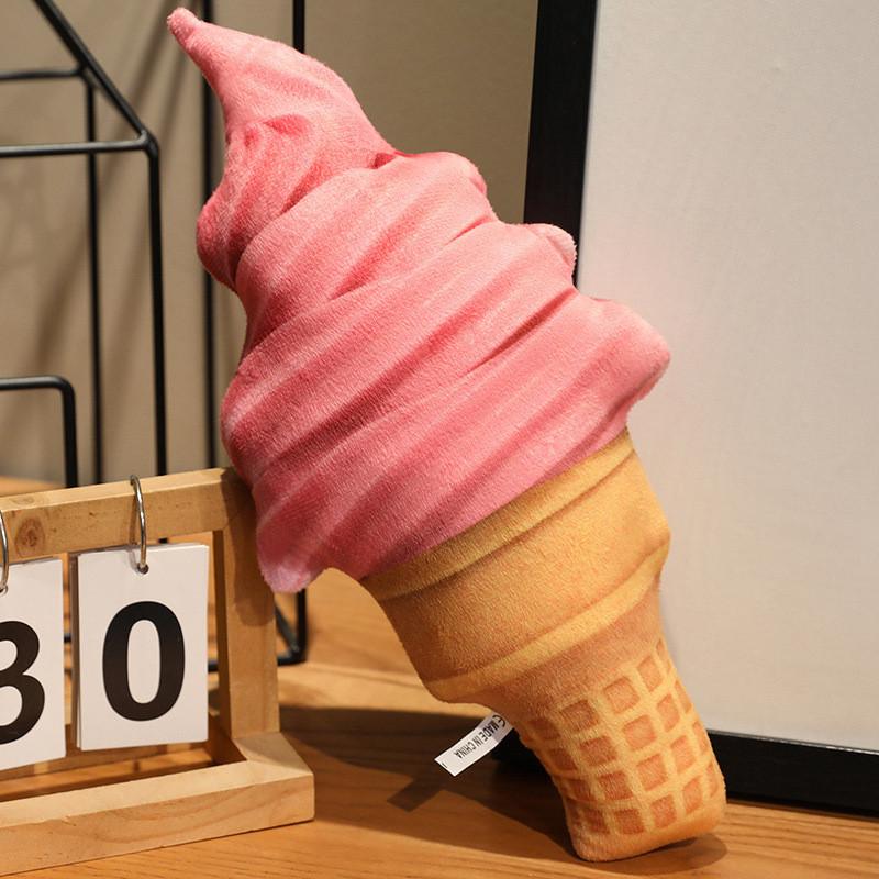 Erdbeereis Plüschtier mit weichem kurzem Plüsch für Kinder und Mädchen Geschenk