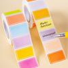 Rolo de 500 Peças Abas de Índice Impermeáveis com Código de Cores - Etiquetas Adesivas Vibrantes e Duráveis para Organização, Etiquetas de Nome Personalizadas