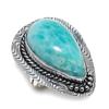 Amazonite Gemstone 925 Sterling Silver Jewelry Ring Size 8