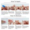 10Pcs Handmade Coffin Press On Nails, French Gradient 3D Flower & Starfish False Nails