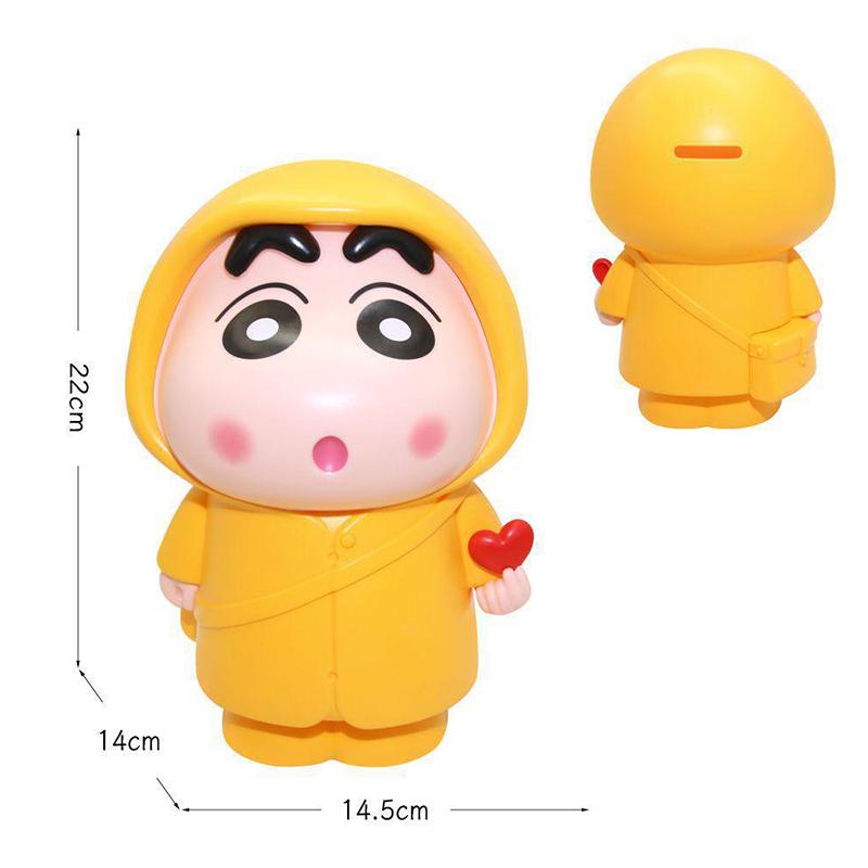 Anime Crayon Shin-Chan Figura Persely PVC Modell Szobor Baba Persely Asztali Dekoráció Ajándékok Játékok