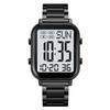 Digital Watch for Men Waterproof Sport Electronic  Wristwatch EL Display Stainless Steel Watches