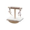 Wooden Parrot Perch Stand Bite-resistant Flexible Rocking Seesaw Wear-resistant Star Pendant Parakeet Teeterboard