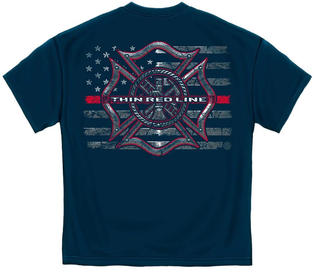New FIREFIGHTER THIN RED LINE T Shirt LICENSED Shirt