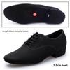 Men's Modern Ballroom and Square Dance Shoes with Outdoor Rubber Soles and Indoor Cowhide Soles, Made of Oxford Cloth