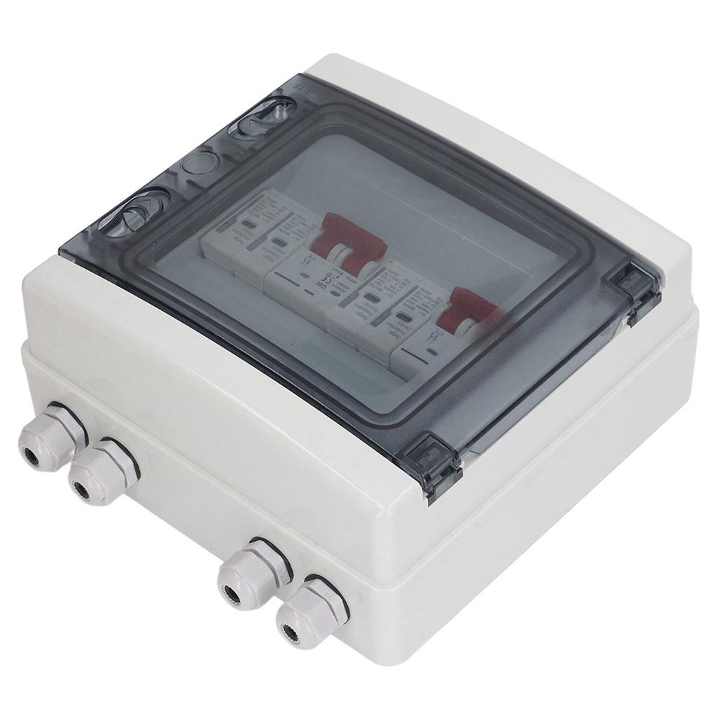 DC500V Solar Disconnect Switch 2 In 2 Out Surge Protection PV Combiner Box IP65 Water Resistant 32A 20‑40KA