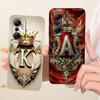 For Infinix Hot 20 4G Case X6826C Fashion Initial Letters Crown Soft Silicone Cover For Infinix Hot 20 Play 20s 20i Hot20 Bumper