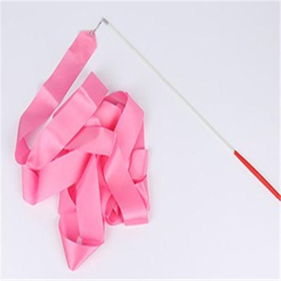 Colorful Gym Ribbons Dance Ribbon Rhythmic Art Gymnastics Ballet Streamer Twirling Rod Training