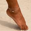 Female Heart Anklets Bracelet Sandals Foot Jewelry Leg New Anklets On Foot Bracelets for Women Leg Chain Jewelry Accessories