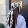 Scarf Female Luxury Hijab Square Bandana Handkerchief Satin Scarves Woman Headscarf Fashion Printed Turban Women Headwear
