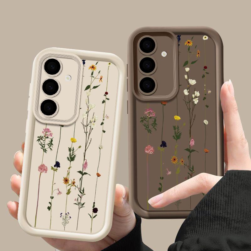 Moderne Blume Muster Weiche Handyhülle Für Samsung S25 S24 FE S23 Ultra S22 S21 Plus A55 A35 A54 A34 A15 A14 A17 A37 A57 S26 Silikon Stoßfeste Hülle