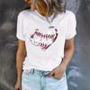 Summer Women's Guitar Pattern Crew Neck Short Sleeve Casual Fashion Overseas Outward Sales T-Shirt