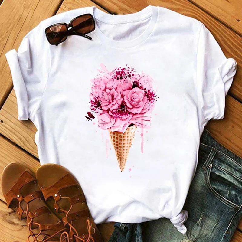 Liebliches Herz Fahrrad Schwarzes T-Shirt Mädchen Harajuku Koreanischer Stil T-Shirt Tops Kawaii Damen T-Shirt Liebe Frauen T-Shirts