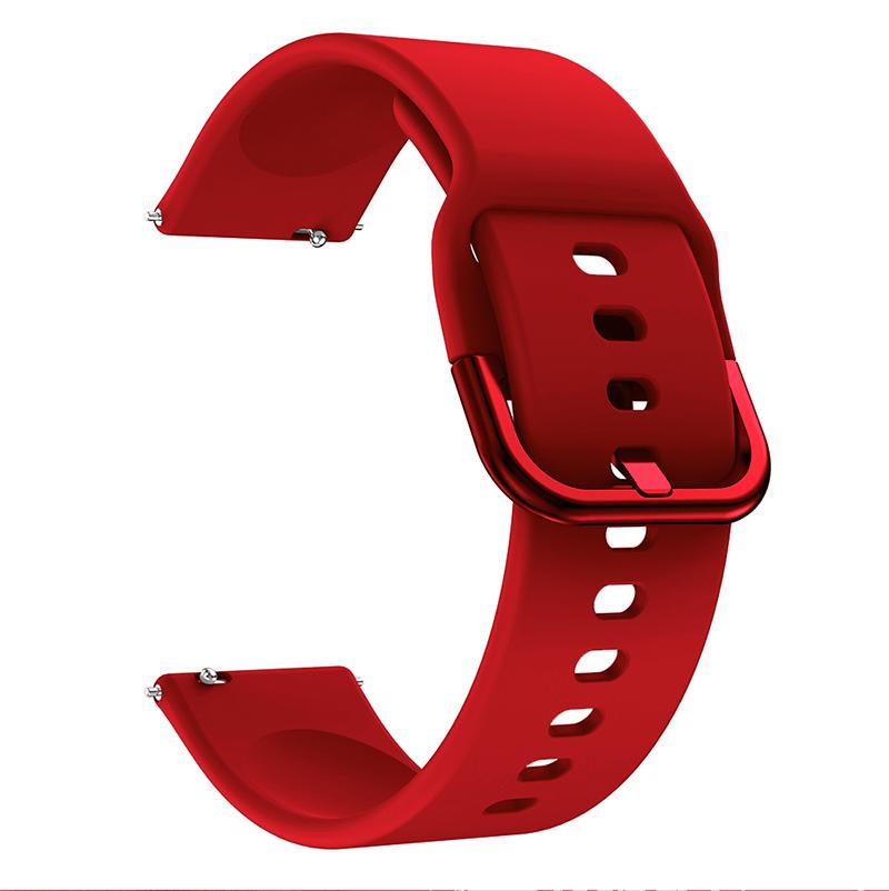 18mm 20mm 22mm Silikonrem Klockarmband För Samsung Galaxy watch 42m 46mm Active 2 Gear S2 S3 Honor Amazfit BIP Huawei watch gt 2 Armband Armband