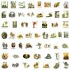 50-Pack Frog & Toad Waterproof Graffiti Stickers for Water Bottles, Stationery & Computers