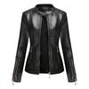 Fashionable Short Leather Jacket for Women, Suitable for Spring and Autumn.