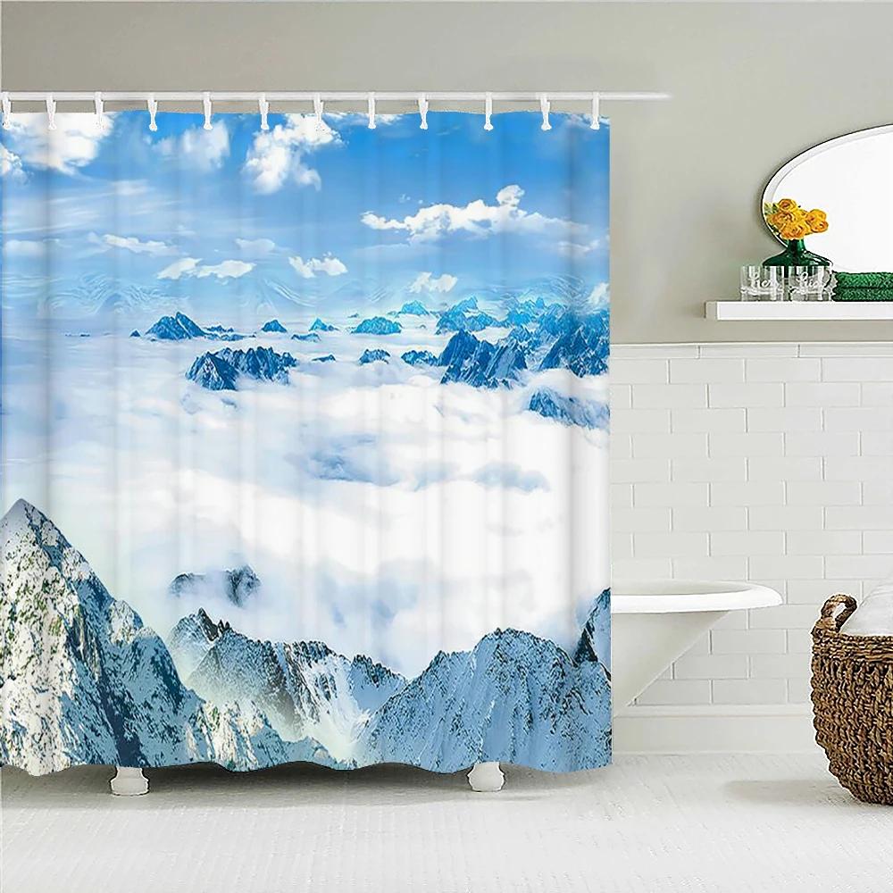 Forest Natural Scenery Shower Curtains High Quality Waterproof Shower Curtain Tree Landscape Bathroom Curtain Polyester Fabric