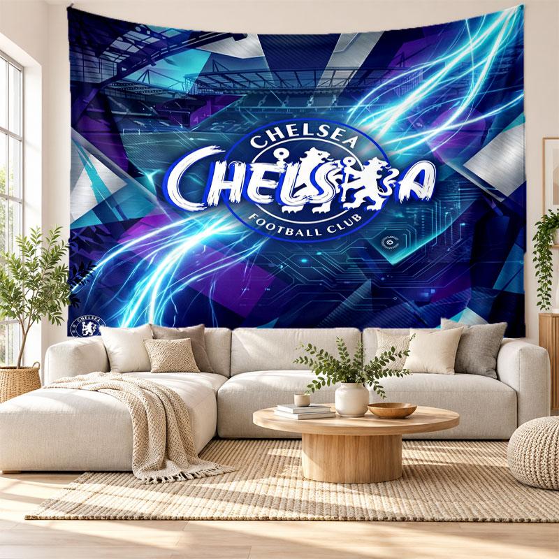 Chelsea FC Muurtapijt, Zachte Stof Wandkleed, Decoratieve Achtergrond Voor Slaapkamer Huis Muurkunst