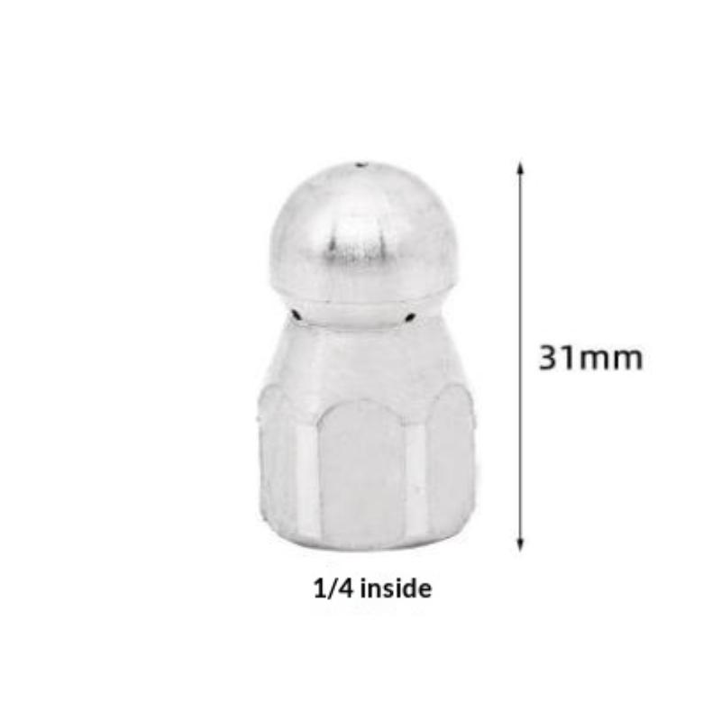 1Pcs Stainless Steel Quick Connect 1/4 Thread Pipeline Cleaning Rotating Spray Head Water Mouse Head Set Nozzle Tools