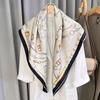 Korean Women's High-end Sense of Elegance and Temperament Square Scarf Women's Silk Mulberry Silk Silk Scarf 91 Twill Square Scarf Summer Sun Prote
