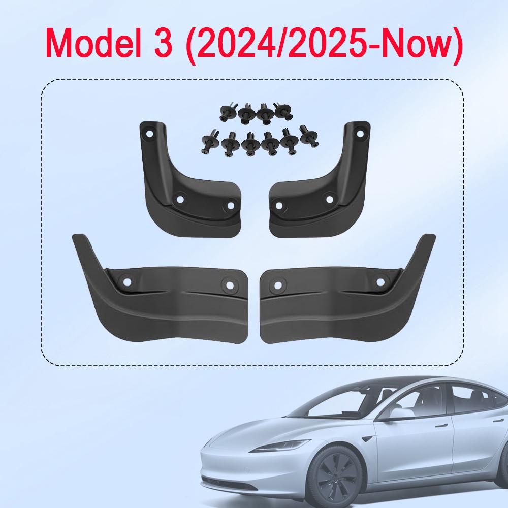 Mud Flaps for Tesla Model Y YL Juniper Model 3 2025 2026 Mud Flap Splash Guards Fender No Drilling Mudflap Travel Accessories