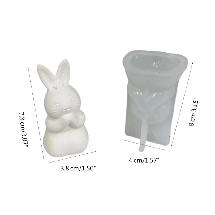 Rabbit Resin Molds for DIY Candle Rabbit Shape Molds