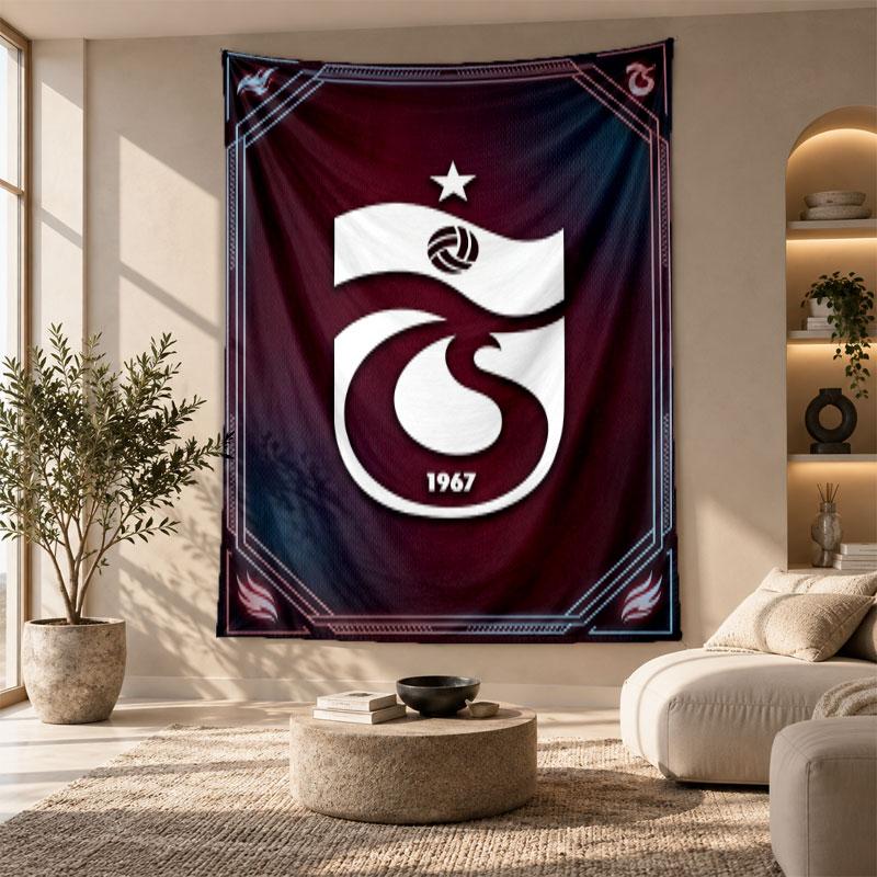 Tapeçaria Decorativa, Arte de Parede Impressa do Trabzonspor FC, Pendura de Parede Leve Para Fundo de Quarto
