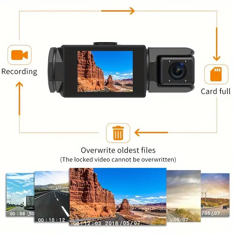 3-Kanal Dashcam WIFI AUTO DVR 1080P 3-Objektiv Innenraumkamera Dreiwegekamera Blackbox Recorder Video Registrator Camcorder