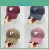 Corduroy Heart Baseball Cap With Adjustable Fit And Sunshade For Spring Autumn Wear