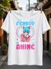 Just A Femboy Who Loves Animeblue Haired Cat Ear Character In Pink Neon Rings And Cute Sparkles Tee Unisex All Tshirt