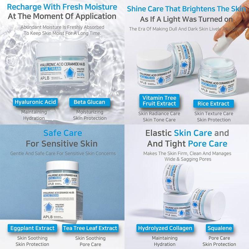 APLB Creme Facial com Ácido Hialurônico Ceramida HA B5