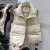 Quilted Puffer Vest for Women Stand Collar Spring Autumn Fashion Sleeveless Jacket Casual Outerwear Trendy