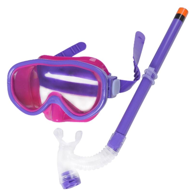 Kid Snorkel Set, Snorkeling Gear for Children Unisex Swimming Goggles, Anti-Fog Diving Masks & Dry Top Snorkel Combo Set
