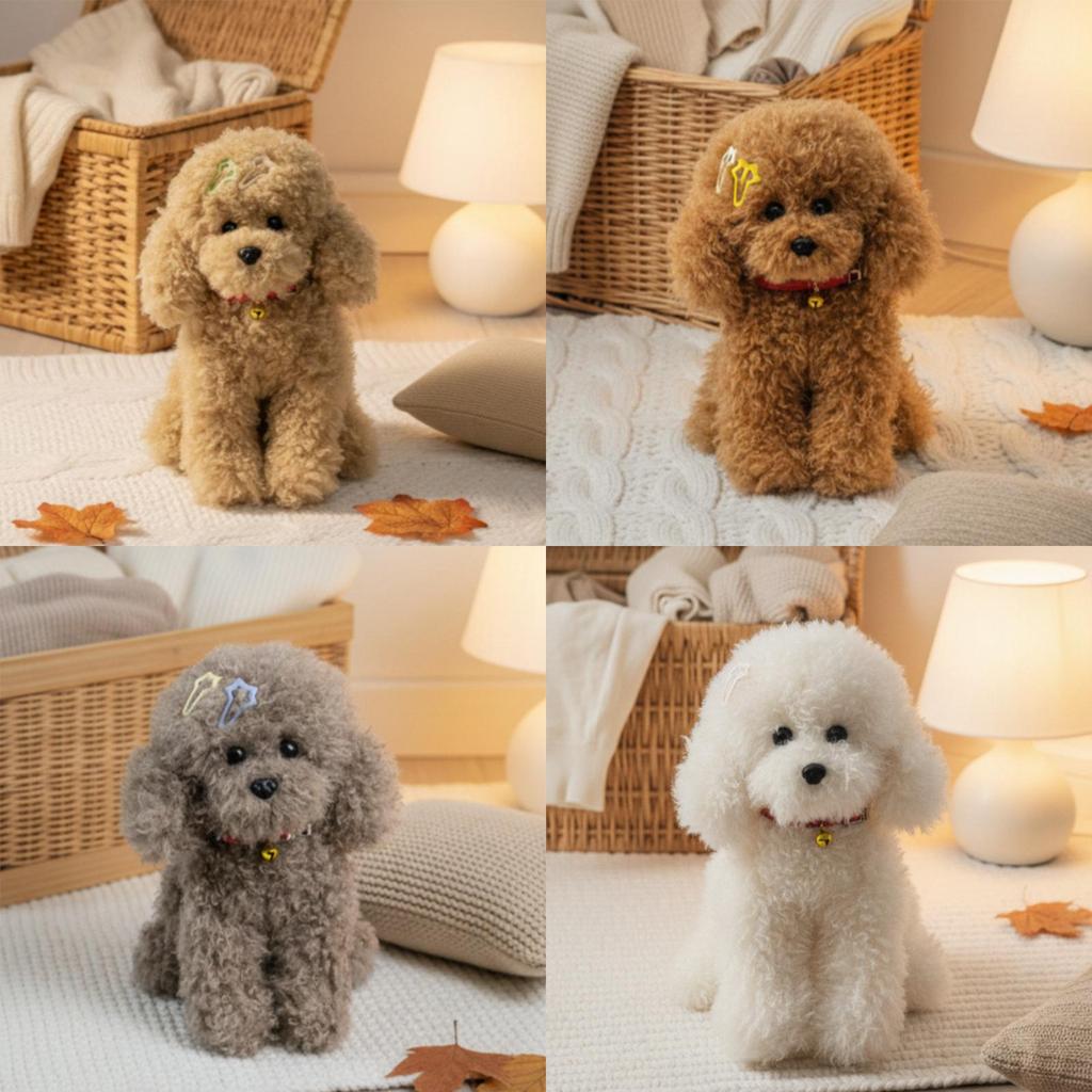 Peluche Cane Teddy con Imbottitura in Cotone PP per Bambini e Regali