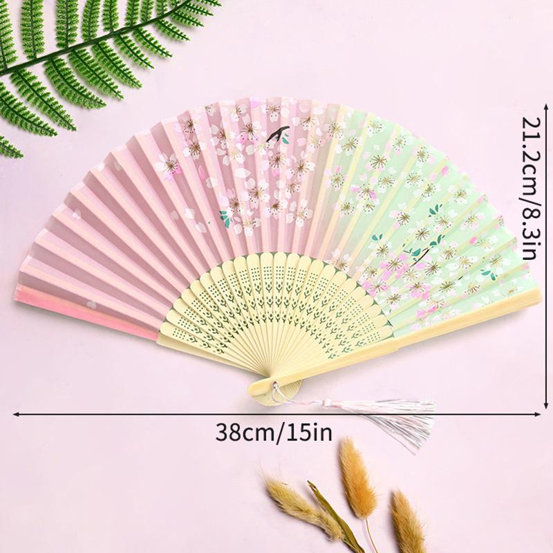 Chinese Retro Hand Fan Vintage Folding Fans Japanese Bamboo Fans Decorative Dancing Fan Photo Props Art Crafts Gifts Home Decor