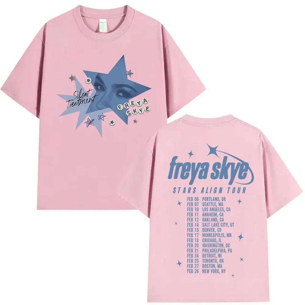 Freya Skye Stars Align Tour 2025 Fan Shirt Vintage Washed Cotton Unisex Loose Fit Pop Streetwear Women And Unisex Tshirts