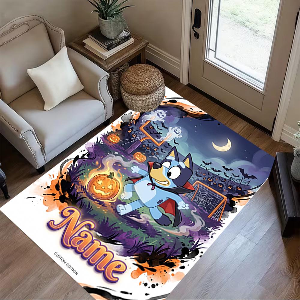 Halloween Night Adventure Personalized Name Floor Mat Suitable for Balcony Hallway Kitchen Living Rooms Anti-slip Rug Anime Office Decor