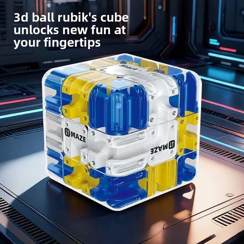3D Maze Magic Cube Six Sided Transparent Puzzle Speed Cube Cubes Maze Playthings Ideal For Children S Learning Playthings Birthday Party Present