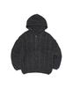 Otherfits Cable Weight Knit Zip-Up Hoodie (Charcoal)