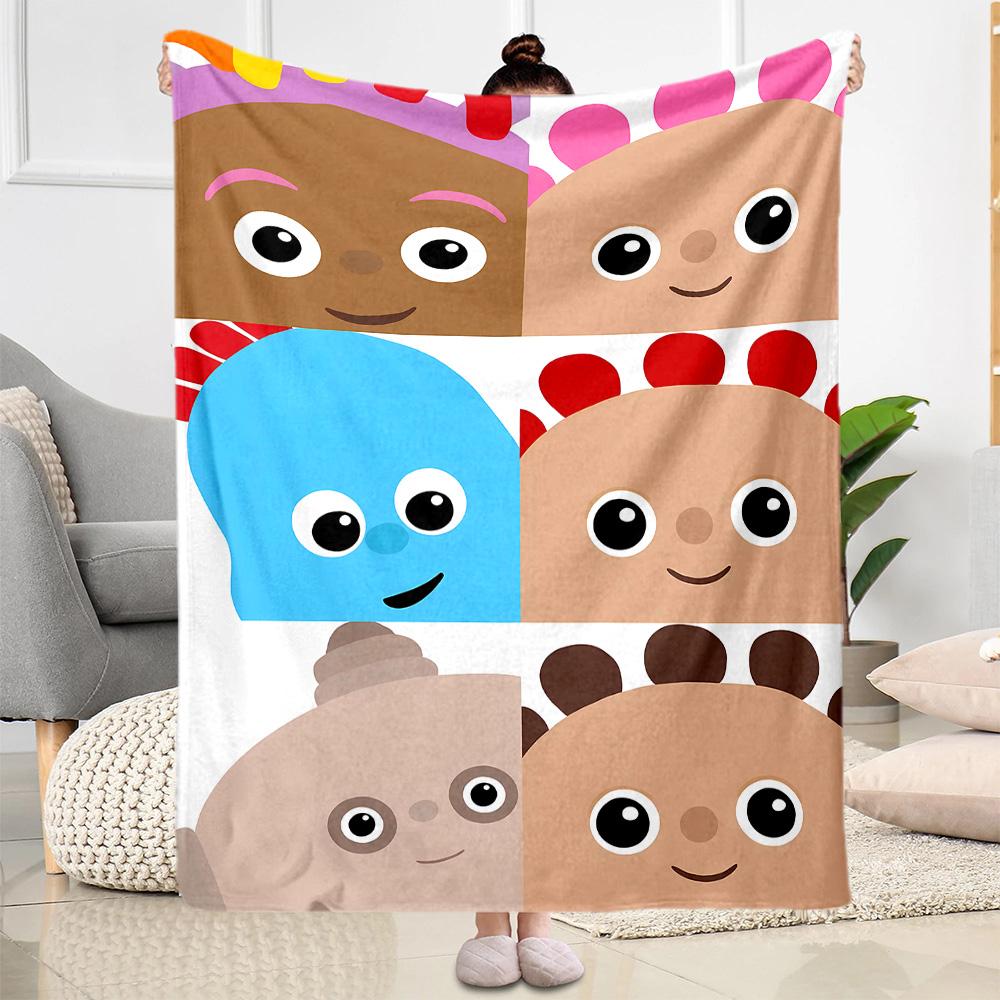 In The Night Garden Characters Flannel Blanket-Soft and Suitable for Sofas,Beds,Offices,Travel,All Seasons,Great Gift for Holidays and Birthdays.
