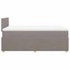Vidaxl Kontinentalbett Mit Matratze, Taupe, 120X190 Cm, Stoff