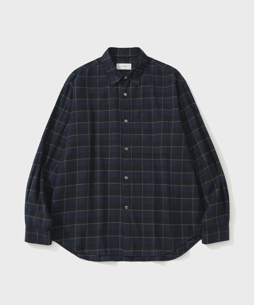 SHIRTER Navona Flannel Check Shirt (Navy)
